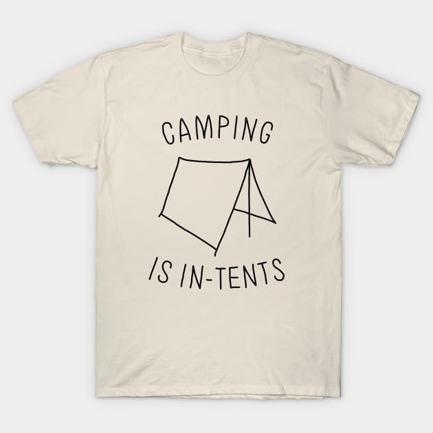 In-Tents Camper Black T-Shirt by GAz